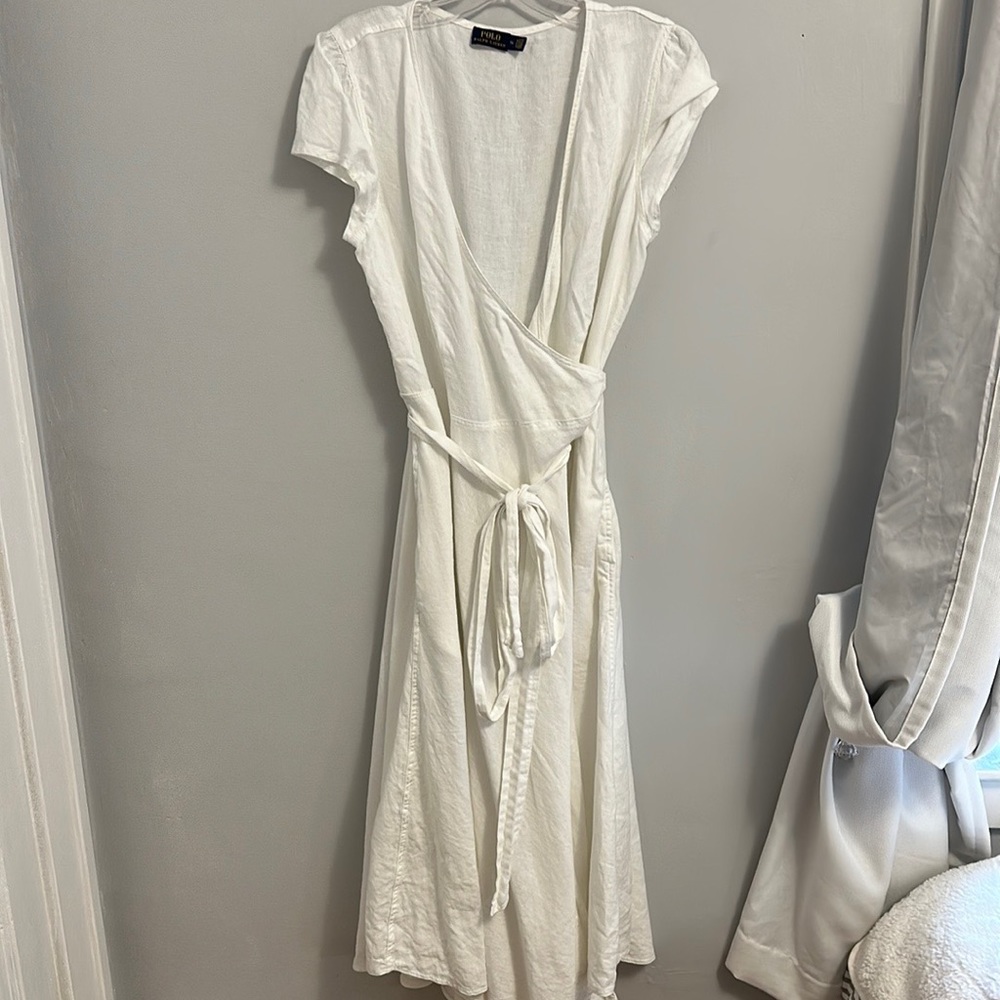 Ralph Lauren Linen Wrap Dress NWOT